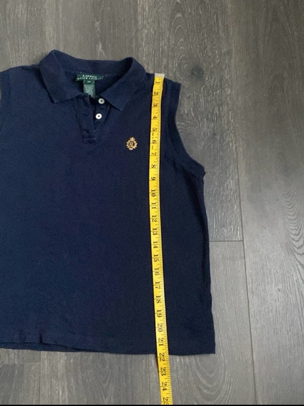 Lauren Ralph Lauren Women’s Size Medium color navy blue Polo sleeveless - Picture 5 of 11